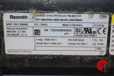 REXROTH MSK040C-0600-NN-M1-UG0-NNNN Servo Motor R911306060