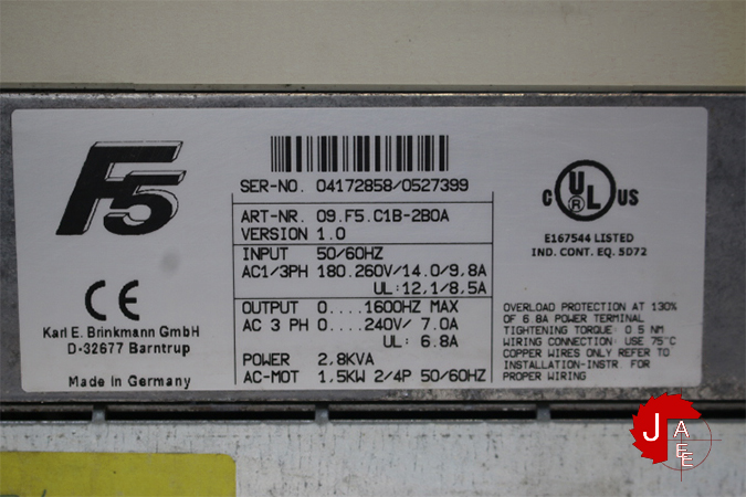 KEB 09-F5C1B-2B0A Frequency Inverter