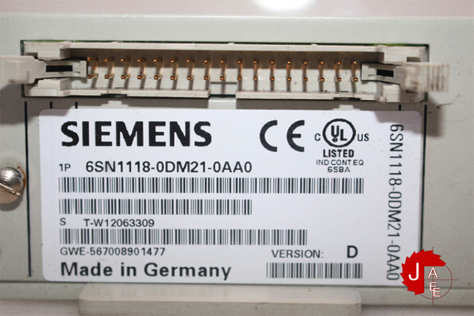 SIEMENS 6SN1118-0DM21-0AA0 Dual Axis Control Module