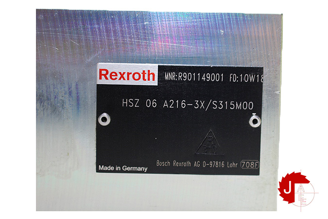 BOSCH Rexroth 	HSZ 06 A216-3X/S315M00	DIRECTIONAL CONTROL VALVE	R901149001 - Image 2