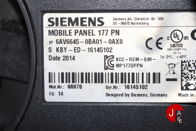 SIEMENS 	SIMATIC MOBILE PANEL 177 PN 	mobile operator panel - Image 2