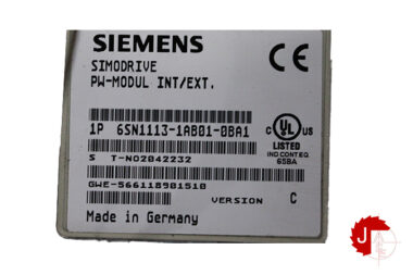 SIEMENS 6SN1113-1AB01-0BA1  SIMODRIVE PW-MODUL INT/EXT.