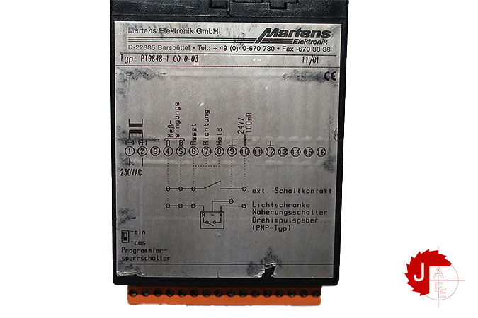  Martens Elektron PT9648-1-00-0-03 Economy Panel Meter