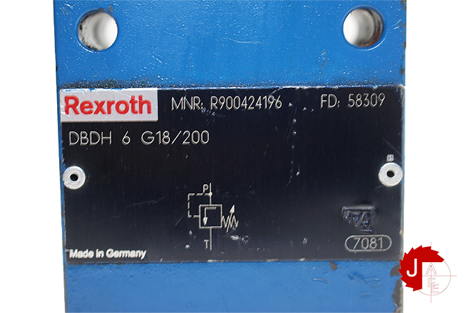Rexroth DBDH 6 G18/200 PRESSURE RELIEF VALVE R900424196
