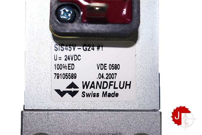 WANDFLUH AS32060b-S1792 SOLENOID OPERATED POPPET VALVE