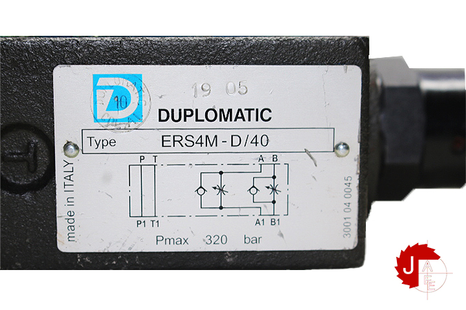 DUPLOMATIC ERS4M-D/40 Restrictor Valve 