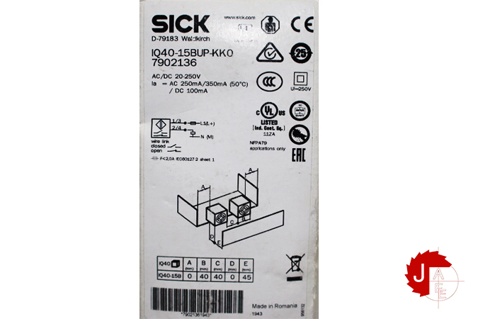 SICK IQ40-15BUP-KK0 Inductive proximity sensors 7902136