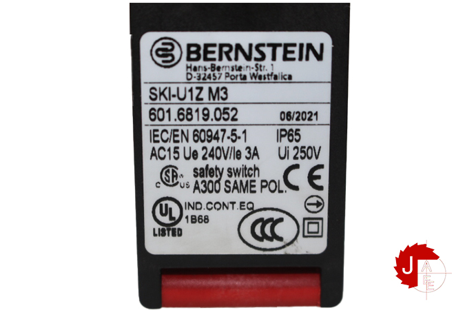 BERNSTEIN SKI-U1Z M3 Plastic-bodied safety switch