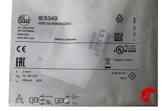 IFM IE5349 Inductive sensor IEBC003BBSKG/AS