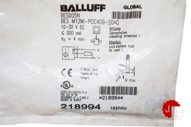 BALLUFF BES005N Inductive standard sensors BES M12MI-POC40B-S04G