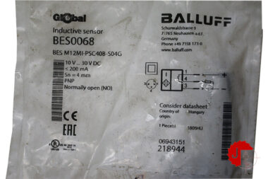 BALLUFF BES0068 Inductive standard sensors BES M12MI-PSC40B-S04G