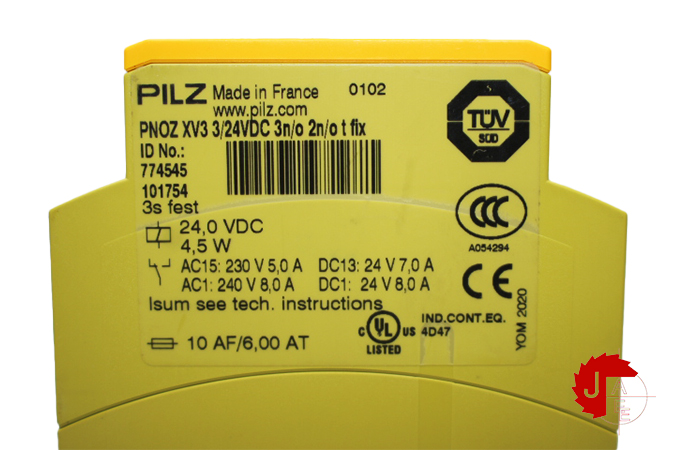 PILZ PNOZ XV3 3/24VDC 3n/o 2n/c t fix Safety Relay 774545