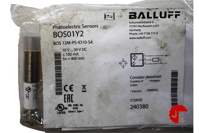 BALLUFF BOS01Y2 Diffuse sensors BOS 12M-PS-ID10-S4