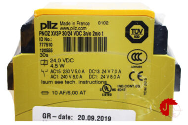 PILZ PNOZ XV3P 30/24 VDC 3n/o 2n/o t Safety Relay 777510