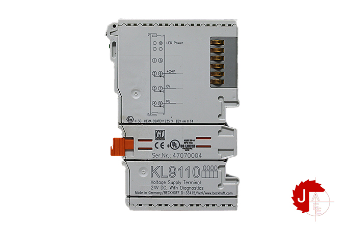 BECKHOFF KL9110 Potential supply terminal, 24 V DC, with diagnostics
