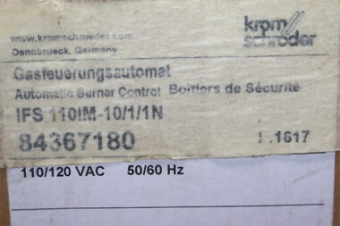 Kromschroder IFS 110IM-10/1/1N Automatic Burner Controls 84367180