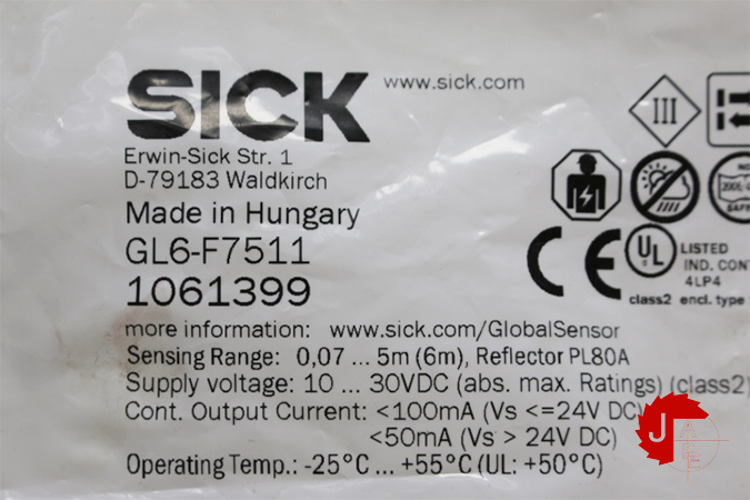 SICK GL6-F7511 Miniature photoelectric sensors G6