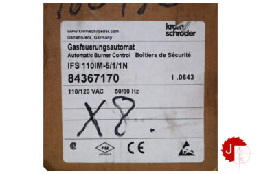 Kromschroder IFS 110IM-5/1/1N Automatic Burner Controls 84367170