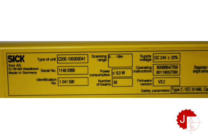 SICK C20E-105303D41 SAFETY LIGHT CURTAINS C2000