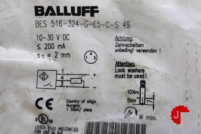 BALLUFF BES 516-324-G-E5-C-S 49 Inductive standard sensors