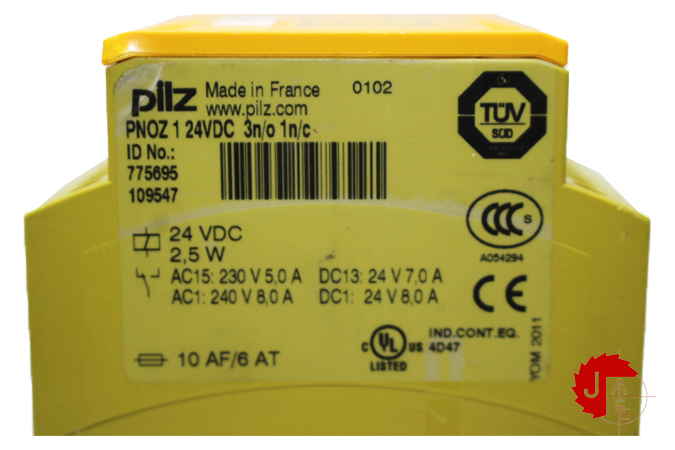 PILZ PNOZ 1 24VDC 3n/o 1n/c Safety Relay 775695
