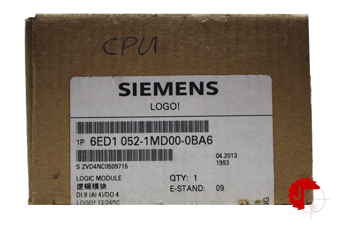 SIEMENS 6ED1 052-1MD00-0BA6 LOGO! 12/24RC logic module