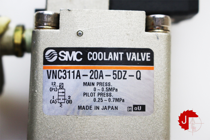 SMC VNC311A-20A-5DZ-Q 2-WAY MEDIA VALVE Air Operated 