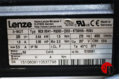 Lenze MCS 06I41-RS0B0-Z0C0-ST5S00N-ROSU MCS synchronous servo motor