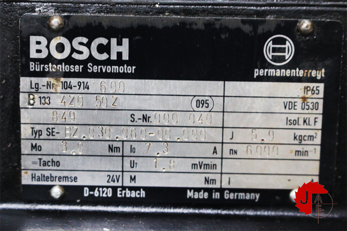 BOSCH SE-B2.030.060.00.000 Brushless servo motor 104-914 600