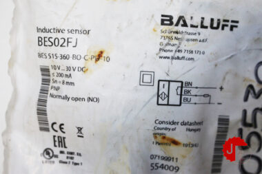 BALLUFF BES02FJ Inductive standard sensors BES 515-360-BO-C-PU-10