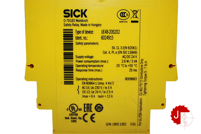 SICK UE48-2OS2D2 Safety relays Evaluation unit 6024915