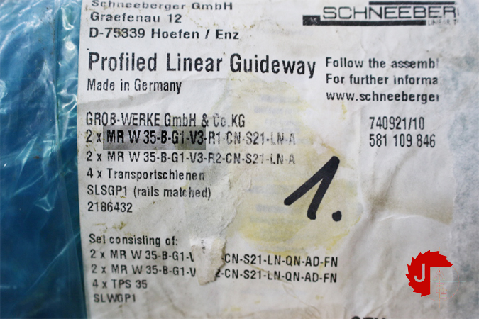 SCHNEEBERGER MRW 35-B-G1-V3 Linear Roller Guideways