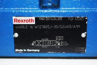 Rexroth 0811404308 Proportional Directional Control Valve 4WRLE 16 W1Z180SJ-3X/G24K0/A1M