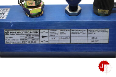 HYDROTECHNIK RE 3-600 Hydrotechnik turbine flow meters