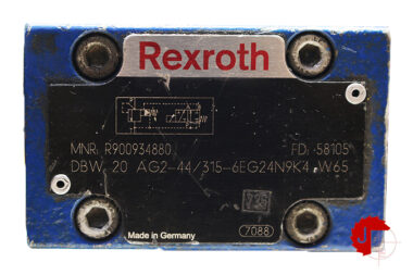 Rexroth DBW 20 AG2-44/315-6EG24N9K4 W65 Pressure relief valve, pilot operated