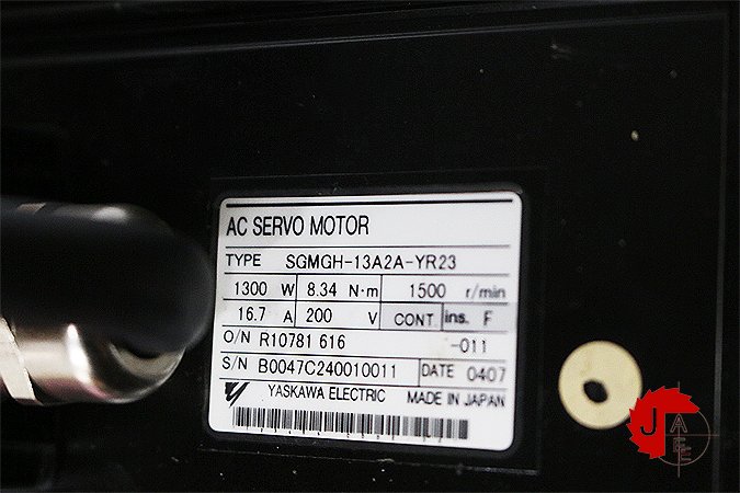 YASKAWA SGMGH-13A2A-YR23 SERVO MOTOR