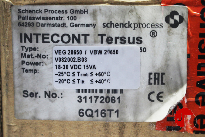 Schenck process VEG 20650 / VBW 20650 INTECONT Tersus for Measuring Systems