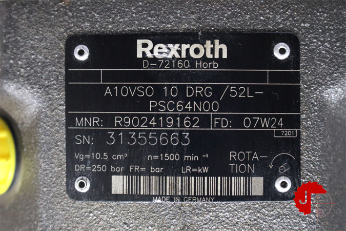 Rexroth A10VSO 10 DRG/52L-PSC64N00 AXIAL-PISTON PUMP