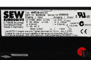 SEW EURODRIVE MM22B-503-00 MOVIMOT 8229538