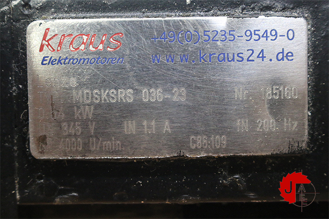 Kraus MDSKSRS 036-23 Servo motor