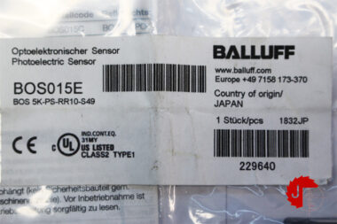 BALLUFF BOS015E Retroreflective sensors BOS 5K-PS-RR10-S49