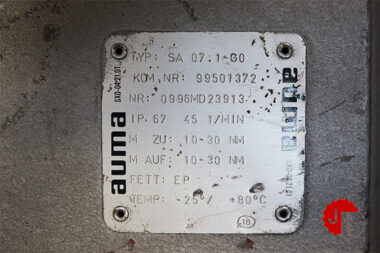 AUMA SA 02.1.G0 Actuators 