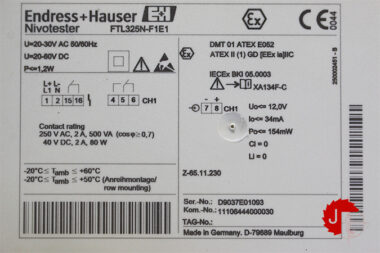 Endress+Hauser FTL325N-F1E1 Point level detection FTL325N