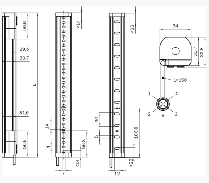 SICK C4C-EA06030A10000 Safety light curtains: deTec 1211495 - Image 2