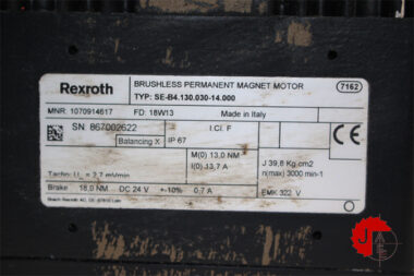 Rexroth SE-B4.130.030-14.000 Brushless Servomotor 1070914617