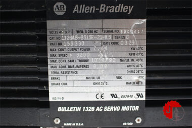 ALLEN BRADLEY 1326AB-B515E-21-K5 BULLETIN 1326 AC Servo Motor