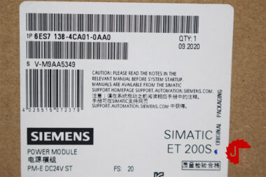 SIEMENS 6ES7 138-4CA01-0AA SIMATIC DP, Electronics module for ET 200S