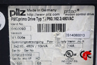 PILZ PMCprimo Drive Typ 14/P60.162.3/480VAC