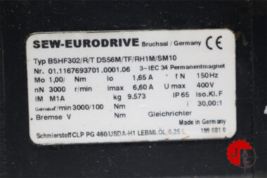 SEW-EURODRIVE BSHF302/R/T DS56M/TF/RH1M/SM10 Synchronous Servomotors DS56M/TF/RH1M/SM10