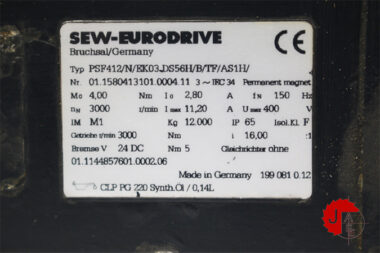 SEW-EURODRIVE PSF412/N/EK03 DS56H/B/TF/AS1H Synchronous Servomotors DS56H/B/TF/AS1H